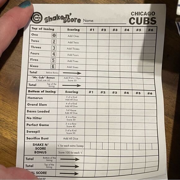 Chicago Cubs Shake & Score game - Picture 9 of 9